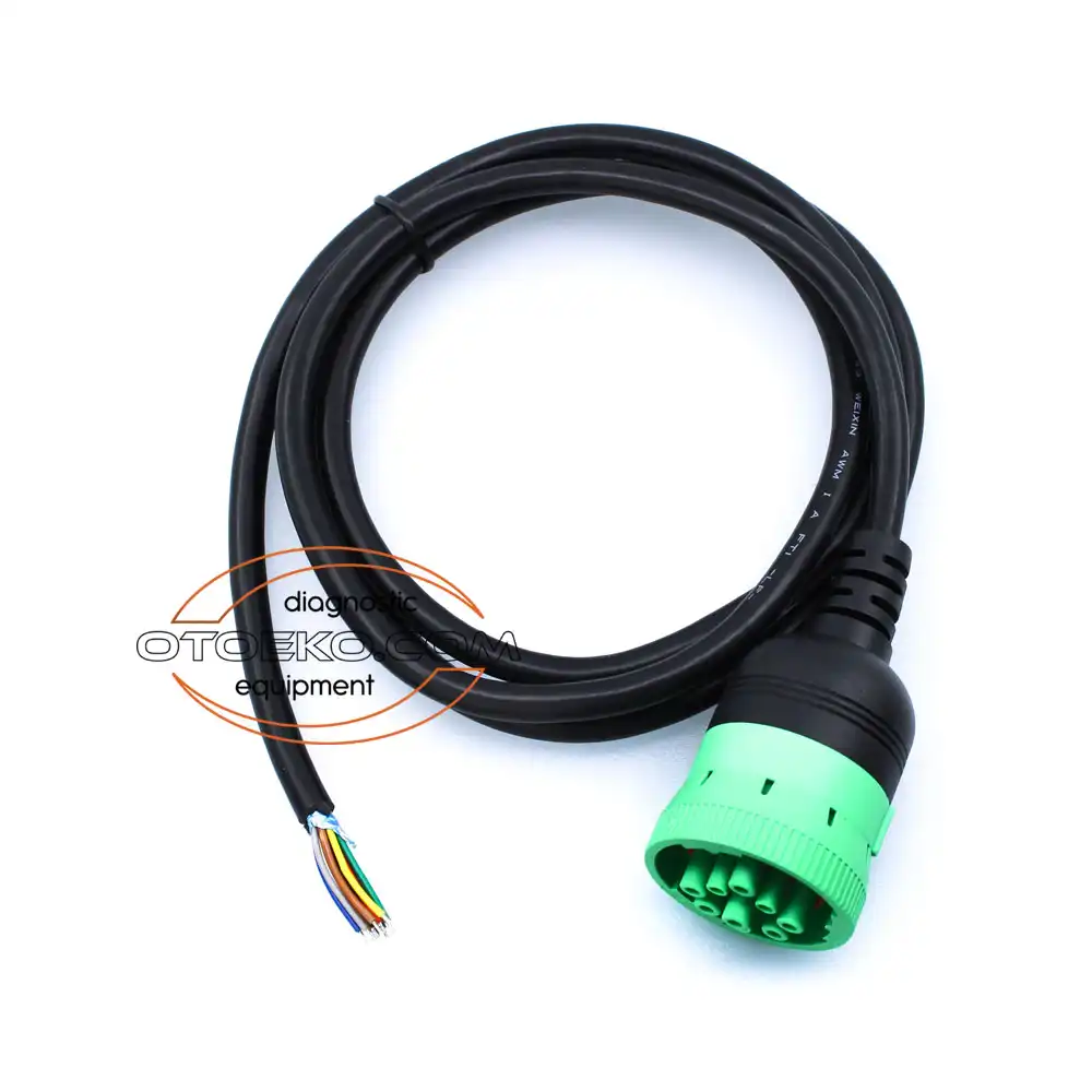 J1939 9 Pin Ucu Açık Kablo / Yeşil — Industrial OBD2 Diagnostic Adapter Cable - 5